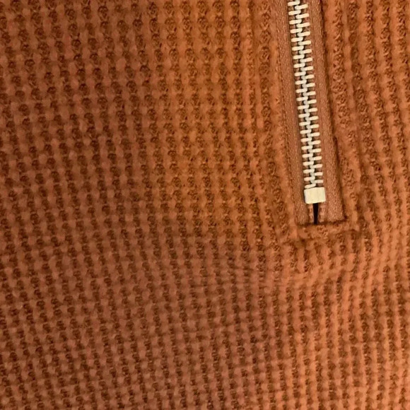 NWT Better Together Rust Waffle Quarter Zip Pullover Long Sleeve Womens Medium - Picture 3 of 6